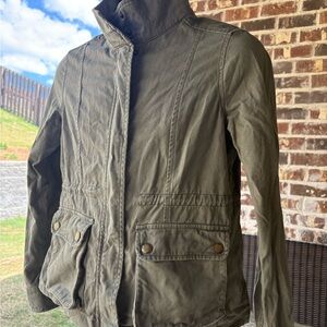 Aeropostale Green Bomber Jacket with Elasticized Waist